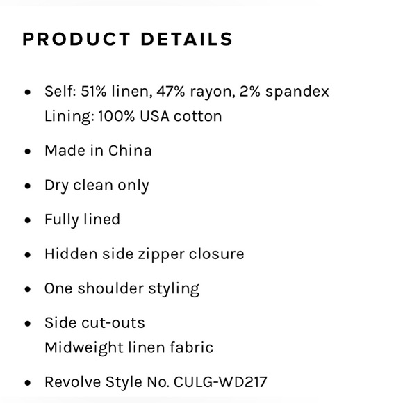 NWT Cult Gaia Therese Linen Dress - Picture 3 of 13